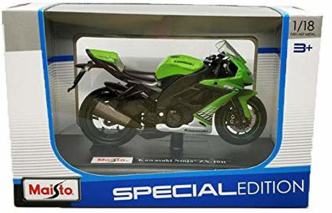Maisto 1:18 Kawasaki ZX-10R Green Model Motorbikes Motorcycle - 1