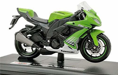 MakiT① Maisto 1:18 Kawasaki ZX-10R Green Model Motorbikes Motorcycle - 1