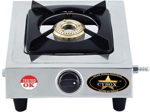 CYBOX Heavy Quality Gas Stove With Pipe Stainless Steel Manual Gas