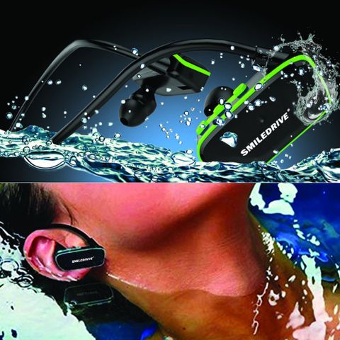 Smiledrive Swimming Waterproof Mp3 Player Earphones Headphones with ...