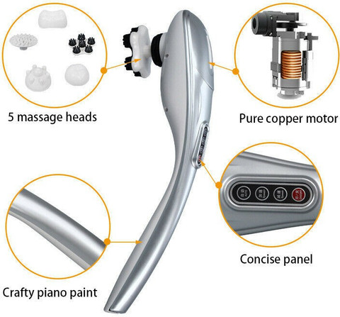 trojan vibrations vibrating pulse intimate massager Cordless Curve Design Whole Body Multi-Vibration Heads Handheld Massage  Sticker Massage Hammer with USB Cable main image 0