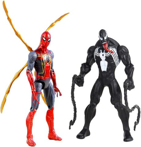 Toy Mela 2 pcs Venom Spiderman Action Toys 16-18 cms - 2 pcs Venom