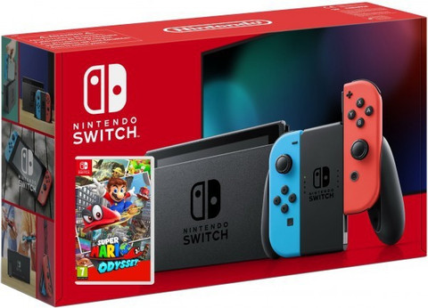 任天堂　Switch NINTENDO Switch with neon red and neon blue Joy?Con - Version 2 32