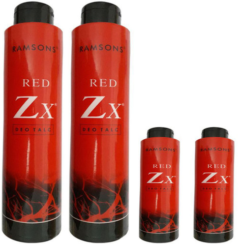 RAMSONS 2 Red ZX Deo Talc (300 gm) + 2 Red ZX Deo Talc (100 gm