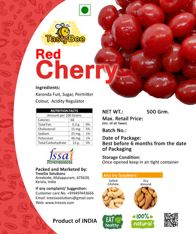 TastyBee Red Cherry Cherries Price in India - Buy TastyBee Red