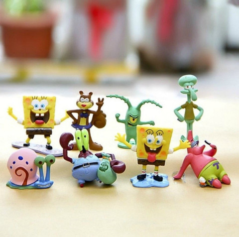 Toy Mela 8 pcs Spongebob Squarepants Action Figure Set Spongebob