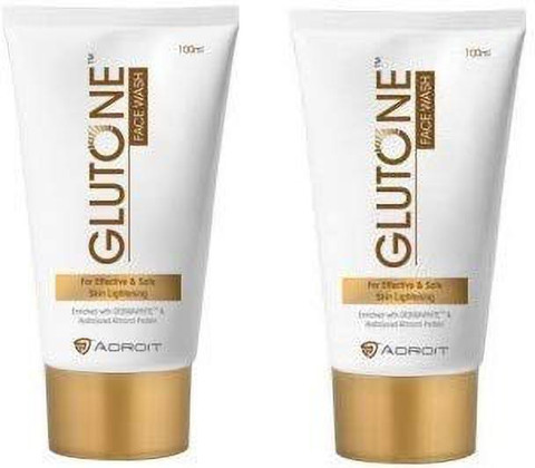glutathione face wash price Glutone Glutathione facewash for effective & safe skin lightening 100ml ( Pack Of 2) Face Wash