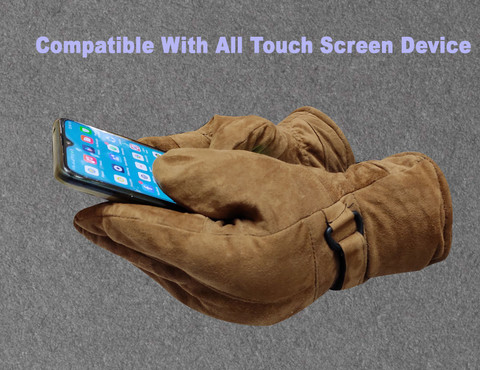NIKROKZ SOFT/SUEDE LEATHER GLOVE BROWN-12 Riding Gloves - Buy