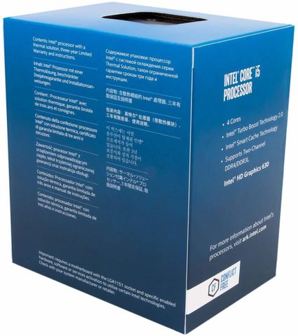 Intel Core i5 7500 3.4 GHz LGA 1151 Socket 4 Cores Desktop, Laptop