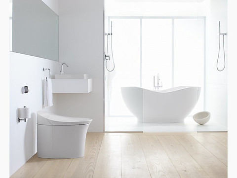 KOHLER K-5401IN-0 Veil Comfort Height One-Piece Elongated Dual Flush ...