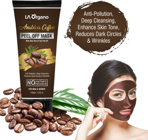 LA Organo Coffee Peel off Mask Anti-Pollution & Reduces Dark Circles,  Wrinkles (100g) & Aloe Vera Multipurpose Beauty Gel(120ml) Price in India -  Buy LA Organo Coffee Peel off Mask Anti-Pollution &