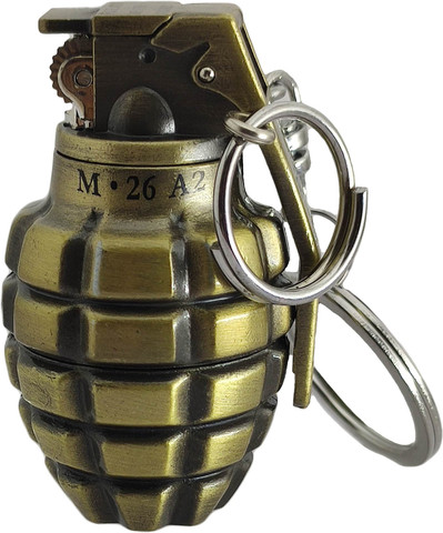 OG Grenade Shape Brass Premium Pocket Cigarette Lighter Pocket Lighter  Price in India