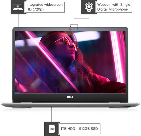 DELL Inspiron 5000 Intel Core i7 10th Gen 1065G7 - (8 GB/1 TB HDD