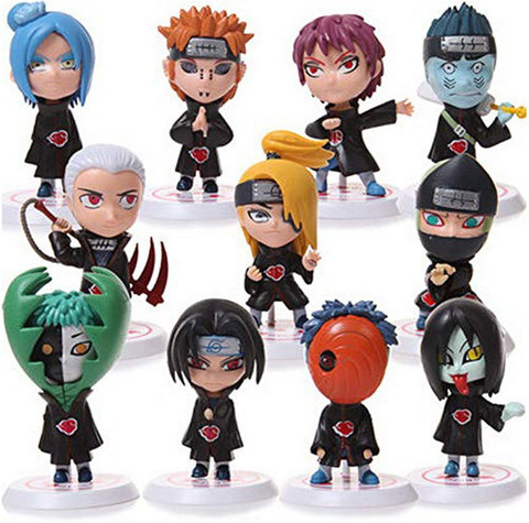 kreiz Anime Naruto Akatsuki Action Figures Set 7 cm (Multicolor