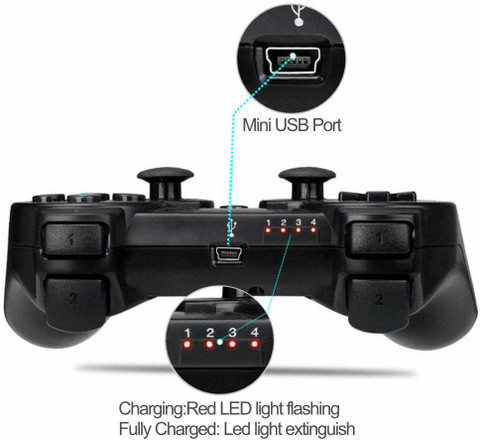 JAYJIT PS3 Controller DualShock 3 Wireless Console SixAxis