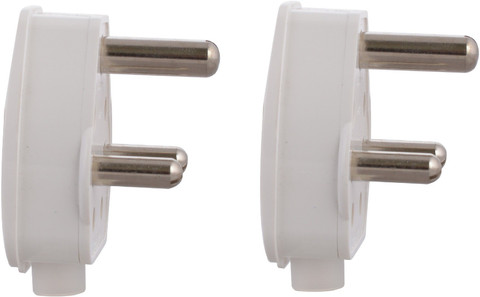 Wonder 3 Pin White Plug Top 240V 6A (Pack of 2) Three Pin Plug