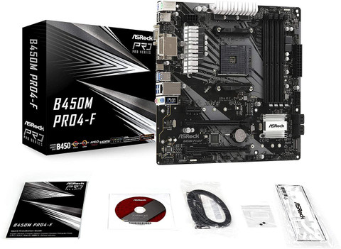 ASRock B450M PRO4-F AM4Socket Micro-ATX AMD B450 Chipset