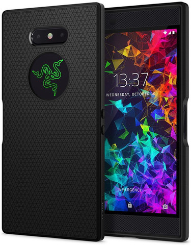 青海苔　razer phone SPIGENケース付 Spigen Liquid Air Armor Back Cover for Razer Phone 2 - Spigen