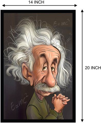 Albert Einstein Poster with Frame F-9 Paper Print - Quotes