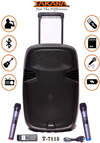 towakouga Takara Karaoke Speaker T-7115 Portable 15 Inch Trolley Speaker