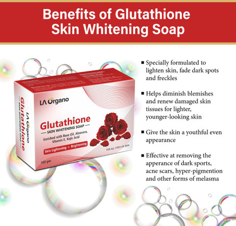 glutathione soap benefits LA Organo L- Gel & Rose for Skin Whitening & Brightening With Vitamin E Price in India BPC157 10mg UK Size:75g Emerald Laboratories L-Glutathione Setria