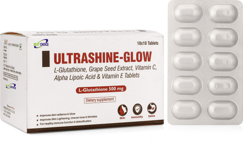 BEST CHOICE L-Glutathione With Vitamin C & E,, Grape Seed Extract & Alpha  Lipoic Acid Price in India