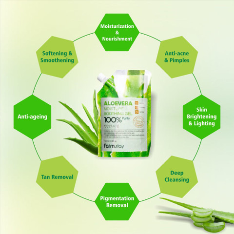 Farmstay Moisture Soothing Gel Aloevera (POUCH) - Price in India, Buy  Farmstay Moisture Soothing Gel Aloevera (POUCH) Online In India, Reviews,  Ratings & Features | Flipkart.com