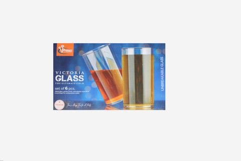 PROXY (Pack of 3) PROXO VICTORIA GLASS SET 6PCS Glass Set Water