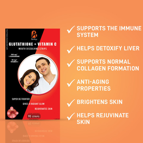 glutathione mouth dissolving strips bonayu GLUTATHIONE + VITAMIN C Mouth Dissolving Strips Price in India