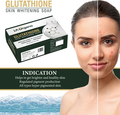 glutathione skin whitening soap in india LA Organo For Brightening & Whitening Health Veda Organics Glutathione