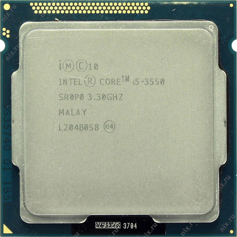 Intel Core i5 3550 3.3 GHz Upto 3.7 GHz 6 MB Smart Cache Quadcore