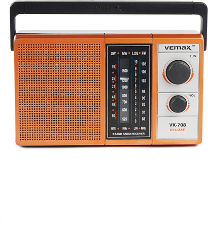 Vemax Magnum 3-Band (Fm/Am/Mw) Portable Radio (Black & Copper) FM