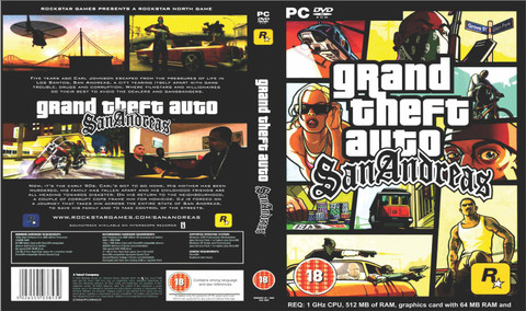Grand Theft Auto San Andreas( DISC )( NO DOWNLOAD REQUIRED) HD