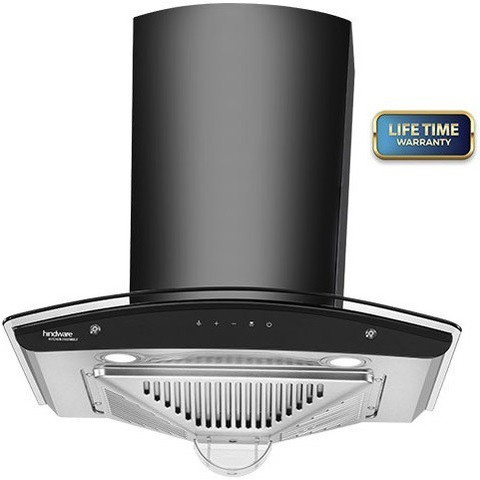 Hindware Zavio Plus 60 Cm Wall Mounted Chimney For Kitchen, Auto