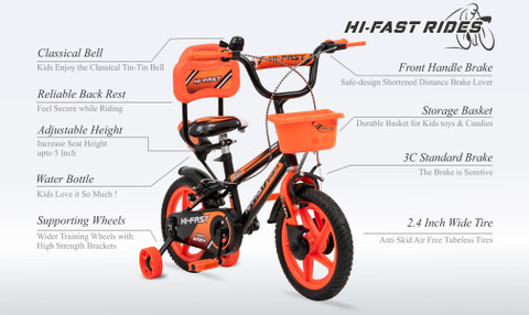 Hi-Fast Kids cycles For 2 Years to 5 Years Semi Assembled 14 T (inch ...