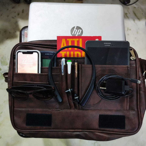 MONZA Shoulder Bag,Office Messenger College Bag with Padded Laptop