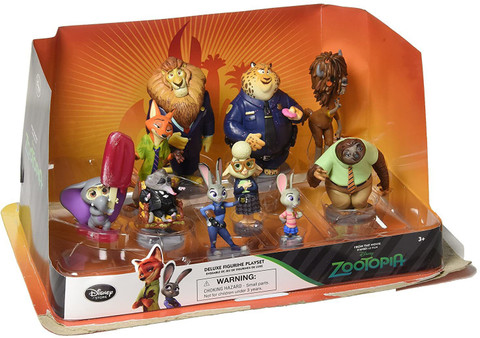DISNEY Zootopia Exclusive Deluxe 10 Figure Character Play Set