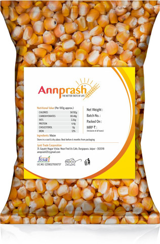 Annprash PREMIUM QUALITY WHOLE MAIZE/ SABUT MAKKA - 1KG Corn Price