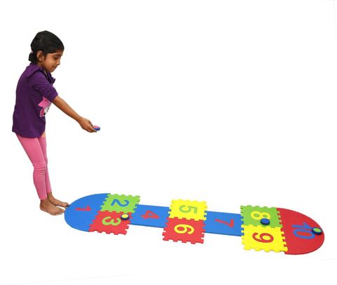 BESTON Hopscotch Playmat Foam Interlocking Puzzle Floor Mat For Kids ...