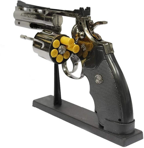 gun shaped cigarette lighter Ala Flame FIRST QUALITY 357 GUN SHAPE CIGARETTE LIGHTER (GUN ,BULLET WITH  STAND) Pocket Lighter Pocket Lighter Price in India