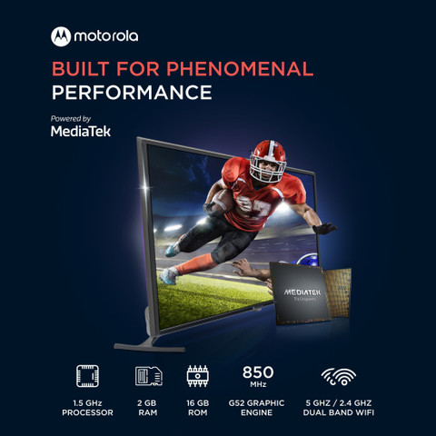 MOTOROLA ZX2 80 cm (32 inch) HD Ready LED Smart Android TV with