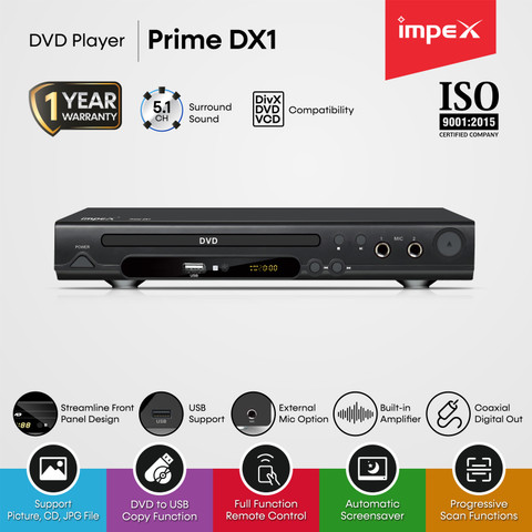 IMPEX PRIME DX1 5.1 inch DVD Player - IMPEX : Flipkart.com