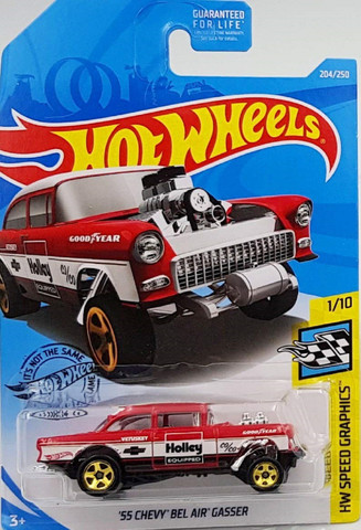 HOT WHEELS 55 CHEVY BEL AIR GASSER AKU TOYS - 55 CHEVY BEL AIR