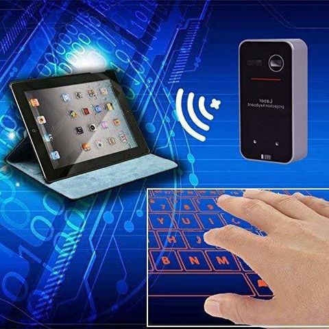 microware Laser Projection Bluetooth Virtual Keyboard & Mouse with ...