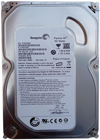 Seagate ST3160310CS パイプライン HD 160-GB ハードドライブ Seagate ST3160310CS 160GB PN 9GC131-500 FW SC14 SATA 3.5"" HD DC 10046 WU Seagate  Pipeline HD ST3160310CS 160GB 5900 RPM 8MB Cache SATA 3.0