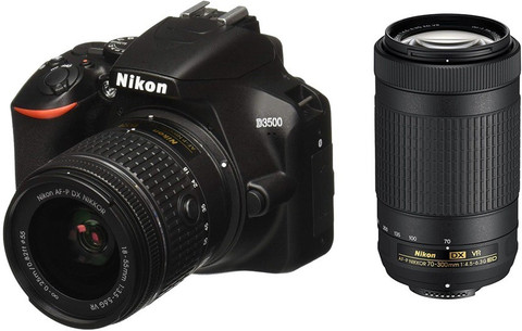 NIKON D3500 DSLR Camera Body with Dual lens: 18-55 mm f/3.5-5.6 G