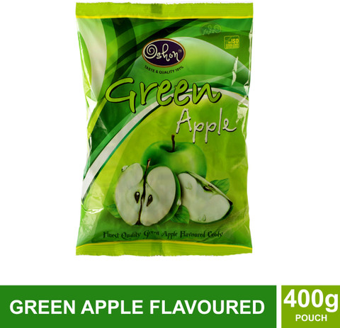 Oshon Green Apple Tasty Sour Fruit Flavored Bite Size Candies