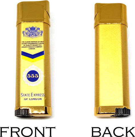 555 cigarette lighter Point Zero Premium Essential Refillable State Express 555 Gold Design  Butane Gas Windproof Flame Pocket Lighter Price in India
