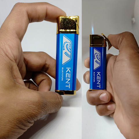 Ala Flame Premium Kent Blue Futura Cigarette slim Design Cigarette Pocket  Lighter -Windproof Lighter -Jet Flame -Hookah Lighter Pocket Lighter Price  in India