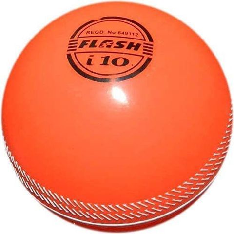 FlashSports Cricket Soft Ball i-10 (Orange,Pack of 12) Cricket
